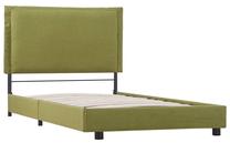 Lova viengulė VLX Fabric 280996, 90 x 200 cm, žalia, be čiužinio, su grotelėmis