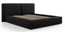 Lova dvigulė Micadoni Home Jodie, 200 x 220 cm, juoda, be čiužinio, su grotelėmis