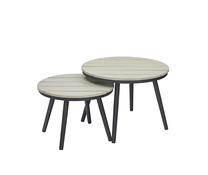 Lauko stalas Masterjero, rudas/juodas, 50 - 55 cm x 50 cm x 36 - 46 cm