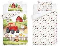 Vaikiškas patalynės užvalkalų komplektas Fun On The Farm, įvairių spalvų, 100 x 135 cm