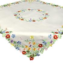 Staltiesė kvadratinė OH-209-C, balta/raudona/geltona, 85 x 85 cm