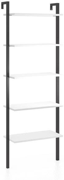 Pastatoma lentyna Kalune Design Magliana 598MNM1501, balta/juoda, 29.5 cm x 66.5 cm x 180 cm