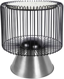 Kavos staliukas Kayoom Malibu 125, baltas/sidabro/juodas, 51 cm x 51 cm x 56.5 cm