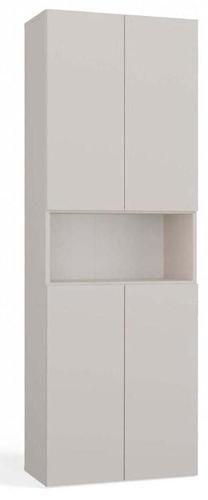 Vonios spintelė su skalbinių krepšiu Nel 1K/DK, smėlio, 30 cm x 60 cm x 174 cm