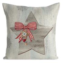 Kalėdinis dekoratyvinės pagalvėlės užvalkalas, sidabro/pilka, 45 cm x 45 cm