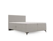Lova dvigulė continental Polak Meble Point, 140 x 200 cm, šviesiai pilka, su čiužiniu, su grotelėmis