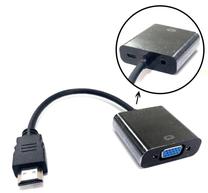 Adapteris MicroConnect HDMI, VGA, juoda