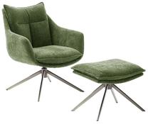 Krėslas su kojų atrama MC Akcent Parker PKLE60OL, žalias, 79 cm x 75 cm x 89 cm