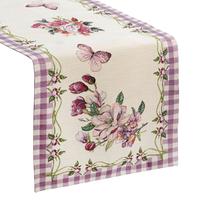 Stalo takelis stačiakampė, kreminė/rožinė/žalia, 45 x 140 cm