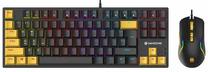Klaviatūros ir pelės komplektas Tracer GameZone Hornet 87 Red switch, EN, juoda/geltona