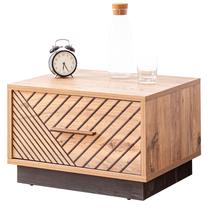 Naktinis staliukas Kalune Design Elit 106DNV1305, antracito/riešuto, 45 cm x 55 cm x 36 cm