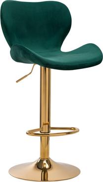 Baro kėdė 4Rico QS-B15, aukso/žalia, 42 cm x 37 cm x 60 - 80 cm
