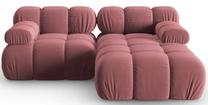 Kampinė sofa Micadoni Home Bellis, rožinė, dešininė, 191 x 157 cm x 62 cm