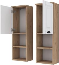 Pakabinama spintelė Kalune Design AF102 - 2447, balta/riešuto, 29 cm x 22 cm x 90 cm