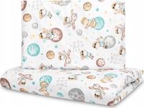 Vaikiškas patalynės užvalkalų komplektas Sensillo Planets, mėlyna/ruda/balta, 100 x 135 cm