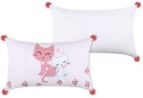 Dekoratyvinė pagalvėlė Lovely Zoeline, balta/rožinė, 30 cm x 50 cm