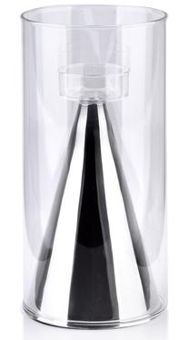 Žvakidė Mondex Rita HTRD7470, stiklas, Ø 25 cm, 20 cm, skaidri/sidabro