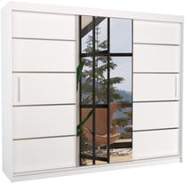 Spinta ADRK Salto, balta, 58 cm x 250 cm x 215 cm, su veidrodžiu