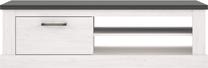 Televizoriaus spintelė Forte, baltas/pilkas, 146 cm x 52 cm x 45 cm