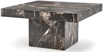Kavos staliukas Monolit, juoda/marmuro, 80 cm x 80 cm x 41 cm