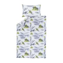 Patalynės užvalkalų komplektas Domoletti Flannel Forest, baltas/pilkas, 140 x 200 cm