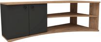 TV staliukas Kalune Design Termera, antracito/ruda, 67.7 cm x 135 cm x 48.6 cm