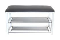 Suoliukas su batų lentyna Domoletti, pilkas, 80 cm x 30 cm x 48 cm