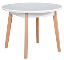 Stalas išskleidžiamas MN 4, balta/šviesiai ruda, 100 - 130 cm x 100 cm x 75 cm