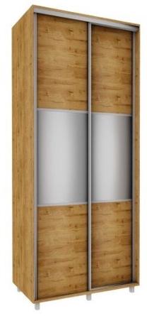 Spinta Bodzio Sliding SZP100W-DSC/L, ruda, 100 cm x 60 cm x 240 cm, su veidrodžiu