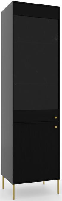 Spintelė - vitrina ADRK Tili, juoda, 40.8 cm x 51.8 cm x 180 cm