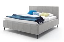 Lova dvigulė Lizzano, 180 x 200 cm, šviesiai pilka, be čiužinio, su grotelėmis