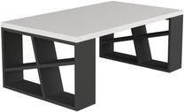 Kavos staliukas Kalune Design Honey, antracito/balta, 60 cm x 105 cm x 40 cm