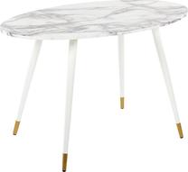 Valgomojo stalas Beliani Gutiere, aukso/baltas/juodas, 120 cm x 70 cm x 75 cm