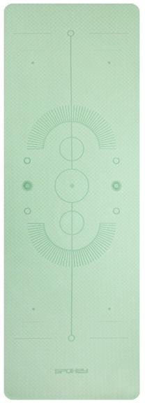 Kilimėlis fitnesui ir jogai Spokey Mandala 941534, žalia, 183 cm x 61 cm x 0.4 cm