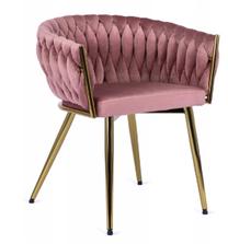 Valgomojo kėdė Capri, blizgi, rožinė, 73 cm x 65 cm x 73 cm