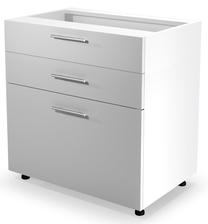 Apatinė virtuvinė spintelė Vento DS3-80/82, balta, 52 cm x 80 cm x 82 cm