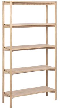 Pastatoma lentyna Braidwood Bookcase, ąžuolo/balta, 30 cm x 86 cm x 160 cm