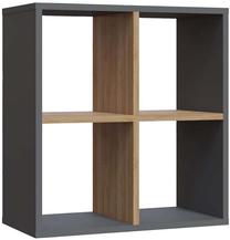 Žurnalinis staliukas Kalune Design Hansen, antracito/ąžuolo, 29.7 cm x 60 cm x 64 cm