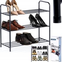 Batų lentyna Vilde, juoda, 63 cm x 28 cm x 60 cm