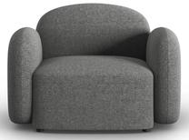 Krėslas Micadoni Home Blair Chenille, tamsiai pilka, 119 cm x 87 cm x 80 cm