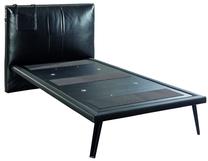 Lova viengulė Kalune Design Dark Metal, juoda, 100 x 200 cm, be patalynės dėžės, be čiužinio