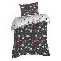 Vaikiškas patalynės užvalkalų komplektas Kids 10 D91, balta/juoda/įvairių spalvų, 140 x 200 cm