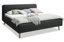 Lova dvigulė Mattis Aspen, 140 x 200 cm, antracito, be čiužinio, su grotelėmis