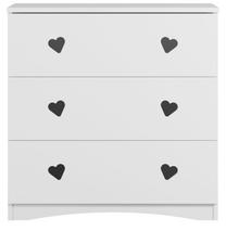 Komoda Kocot Kids Julia, balta, 41 cm x 80 cm x 80.5 cm