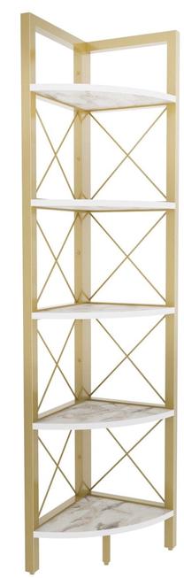 Pastatoma lentyna Kalune Design Remo 322RTC1108, aukso/balta, 33 cm x 30.5 cm x 160 cm