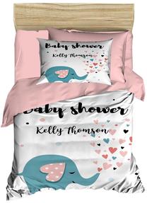 Vaikiškas patalynės užvalkalų komplektas Mijolnir PH132, mėlyna/balta/rožinė, 100 x 150 cm