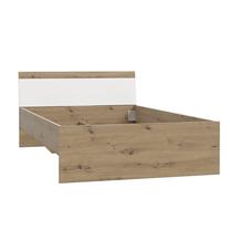 Lova viengulė Forte Arkina, 120 x 200 cm, ąžuolo/balta, su čiužiniu, su grotelėmis