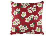 Dekoratyvinė pagalvėlė Winteria Helleborus, balta/raudona, 45 cm x 45 cm