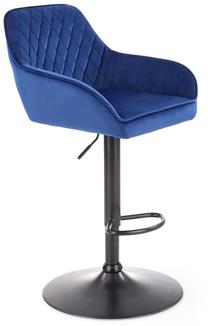 Baro kėdė H103, tamsiai mėlyna, 50 cm x 55 cm x 92 - 114 cm