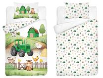 Vaikiškas patalynės užvalkalų komplektas Fun On The Farm, įvairių spalvų, 100 x 135 cm